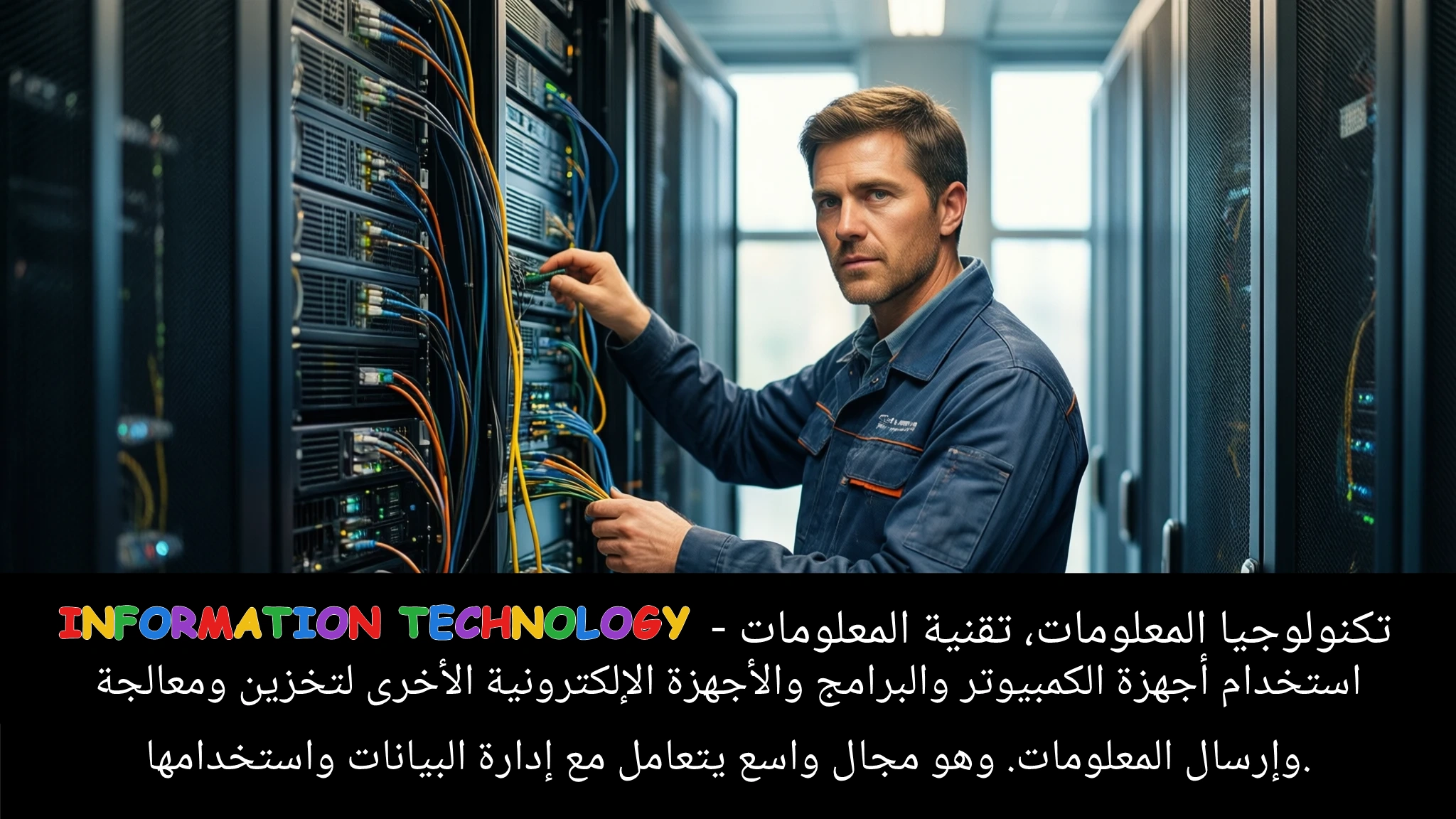 Arabic Illustration for information technology